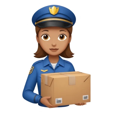 woman courier sticker