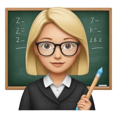 teacher at chalkboard sticker