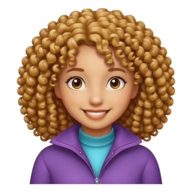 Menina cacheada sticker