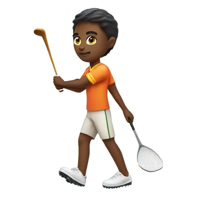 summer olympics boy golfing sticker