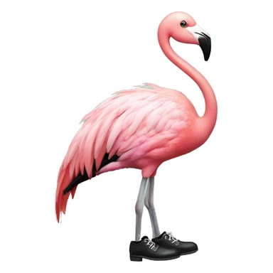 Flamingo wearing tap shoes sticker