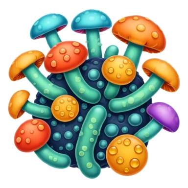 bacteria and fungi sticker