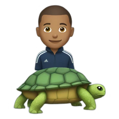 Kylian Mbappe as a turtle sticker