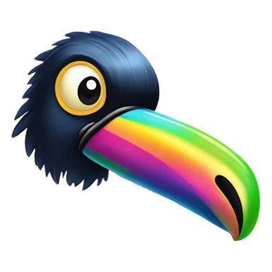 Lisa Frank rainbow sparkly toucan  sticker