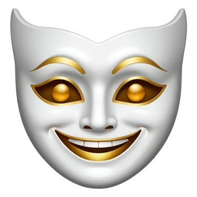 Theatre mask (smiling+tragedy) sticker