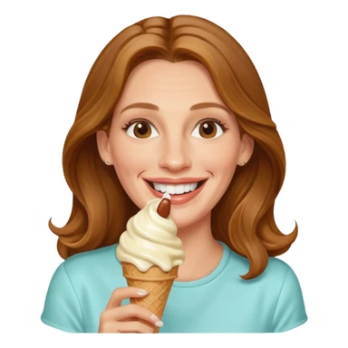 Julia Roberts eating ice cream sticker