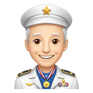 Veteran with medals, smiling, festive atmosphere May 9 sticker