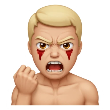 Person choking themselves with angry look an themselves sticker