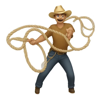 Lasso rope twirling sticker