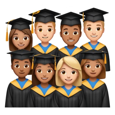 un grupo de estudiantes simpáticas sticker