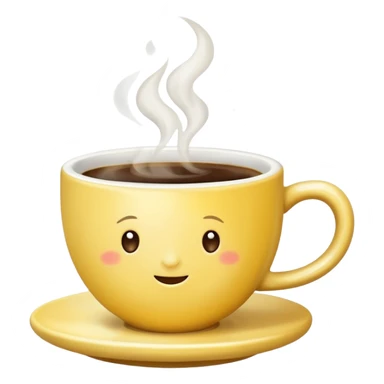 Pale lemon cup of coffee sticker