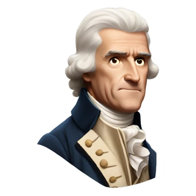 thomas jefferson from movie hamilton sticker
