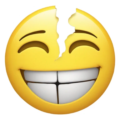 Smiley face split in half  sticker