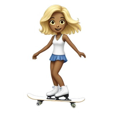 figuring skating girl sticker