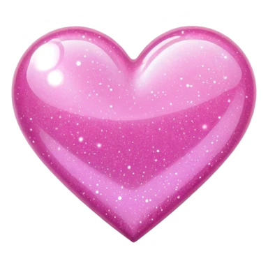 pink heart sparkling sticker