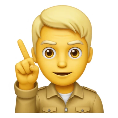 Emoji guy shooting finger guns sticker