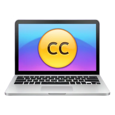 laptop screen with “C#” symbol sticker