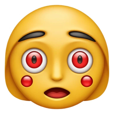 Emoji cansado con ojos rojos sticker