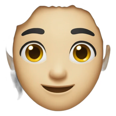 With a wink and long black hair  sticker