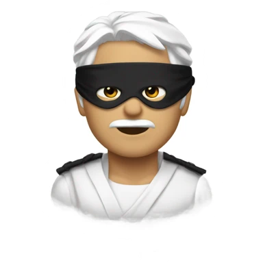 White-hair Gojo with black blindfold sticker