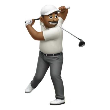 Don Bouc playing golf sticker