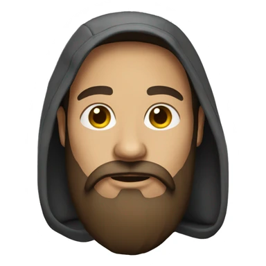 BRUNETTE WITH A LONG BEARD Wearing a hoodie  sticker