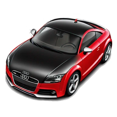 Audi tt rouge jante noir sticker