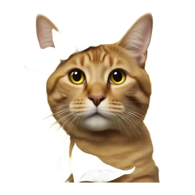 cat with sunflower sticker