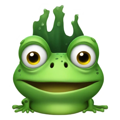 chilling frog sticker