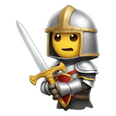 Templar Knight holding Bible and sword sticker