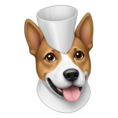 dog with a Elizabethan collar sticker