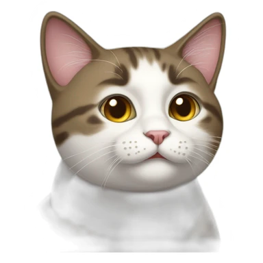 Whait cat sticker