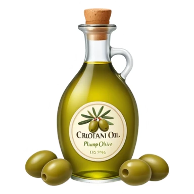 green olives and croatian olive oil bottle sticker