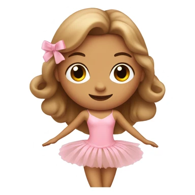 tan ballerina in pink sticker