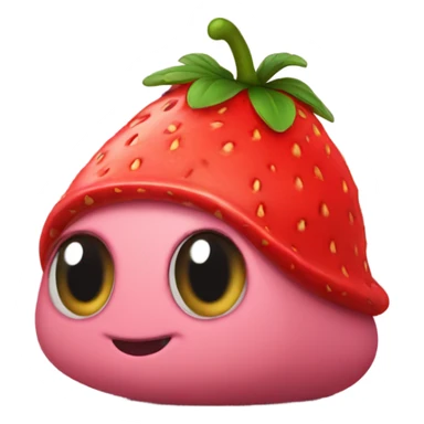 slug wearing a strawberry hat sticker