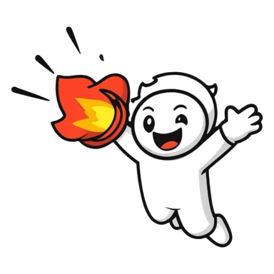 A man exploding with joy sticker