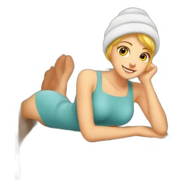 German sauna girl sticker