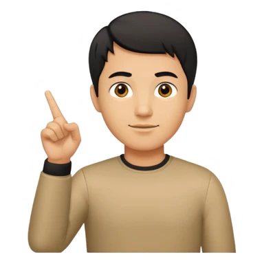 Mano señalando arriba sticker