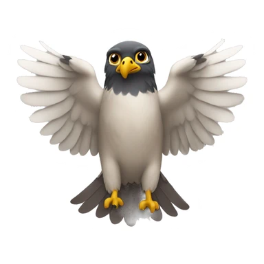 falcon making a heart with his wings sticker