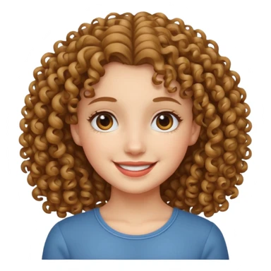 ios 18 emoji pretty poor girl with curly hair  sticker