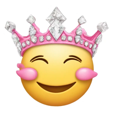 pinke krone mit diamanten  sticker