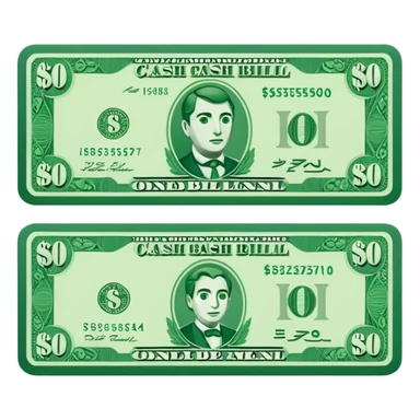 single cash bill 2d format sticker