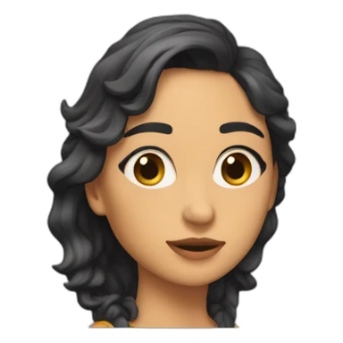 Chica morena pecosa con crespos  sticker