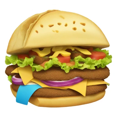 tacos eating hamburgers  sticker