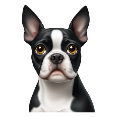 Boston terrier head tilt sticker