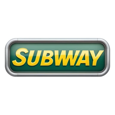 subway restrunt  sign sticker