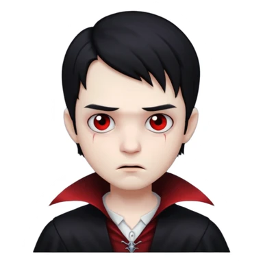 sad face vampire boy
 sticker