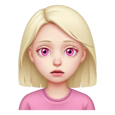 Girl with pink eye (the sickness) sticker