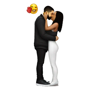 drake kissing elon sticker