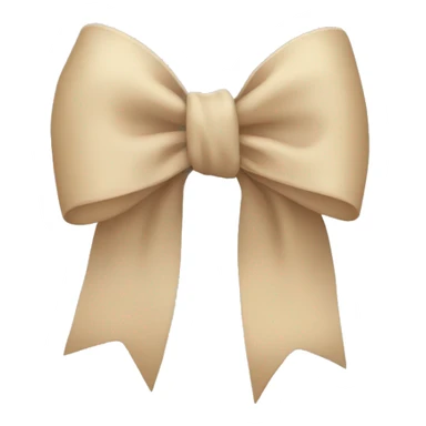Beige bow sticker